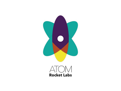ATOM Rocket Labs branding graphic design logo