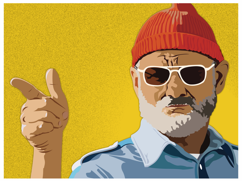The Man, The Myth, The Legend. Bill Murray. finger guns bill murray illustration