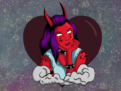 demon girl illustration