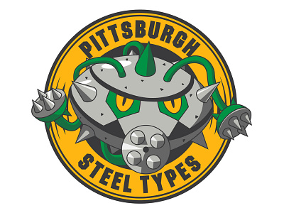 Pittsburgh Steel Types Illustration/Logo