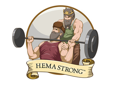 Hema Strong T shirt logo design