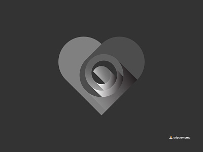 Paper Heart Logo branding design gradient gradient color heart logo logo branding logo bussines logo design logo inspiration paper personal logo vector