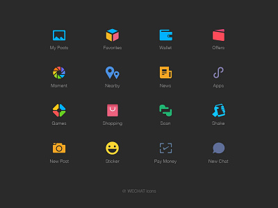 Daily practice | Wechat icons app design icon iconography icons icons set ui ux wechat