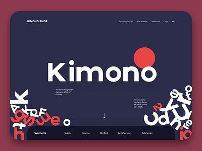 Kimono online shop website ecommence kimono online shop web web design