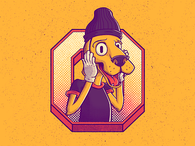 Oye mi perro 36 days of type cartoon dog illustration lettering meme