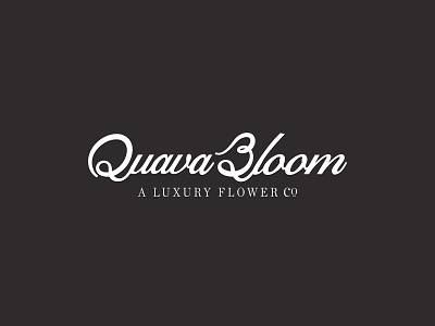 Quavabloom flowers lettering logo logotype luxury script upscale