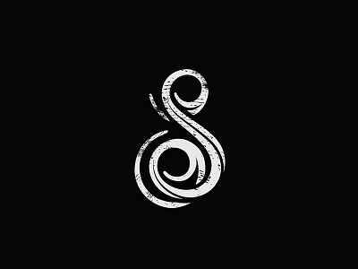 S Monogram black flourish grunge java acosta logo monogram s vine white