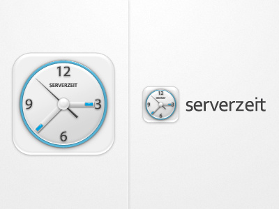 Serverzeit 3d acosta clock icon identity java logo