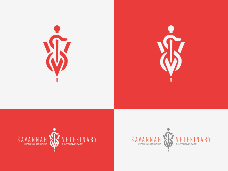 Savannah Veterinary icon imagemark logo snake monogram caduceus veterinary savannah