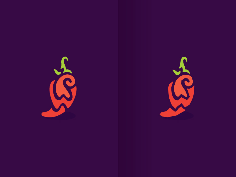 Smooth & Rustic monogram logo sauce spicy pop colorful pepper icon mark image