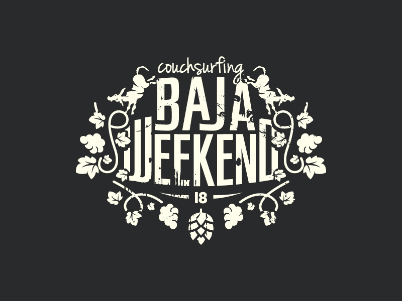 Couchsurfing Baja Weekend java java acosta hop vine grapes donkeyzebra zebra donkey travel beach wine beer party weekend logo couchsurfing event baja