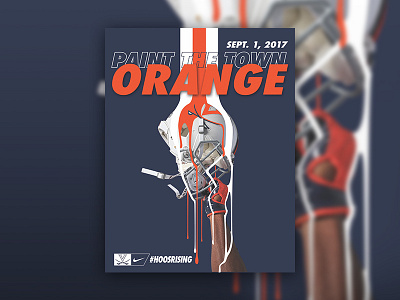 Paint the Town Orange design football graphicdesign poster print uva
