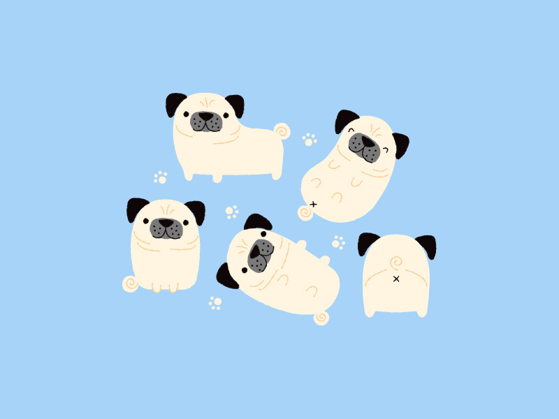 Pug Lyfe by Alexa Land on Dribbble