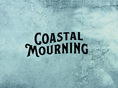 Coastal Mourning Logo Design hand lettering logo design wordmark