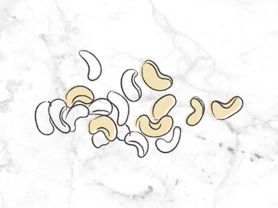 Fuze Branding Cashew Nuts Illustrations cashews food hand drawn illustrations nuts recipes