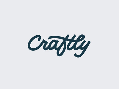 Craftly Logo Design hand lettering logo design logo lettering script