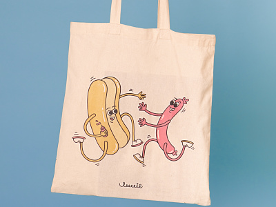 Best friends branding character design design graphic design illustration tote bag