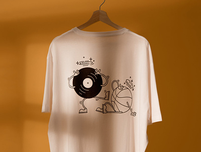 Spinning cartoon character character design design graphic design illustration procreate tshirt tshirt design vector