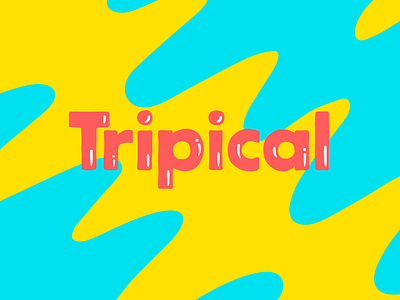 Tripical branding design illustration lettering logo travel agency