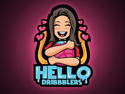 Hello Dribbblers! debut design esport gaming heart illustrator logo
