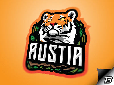 Tiger animal esport illustration leaves logo mascot orange sport tiger