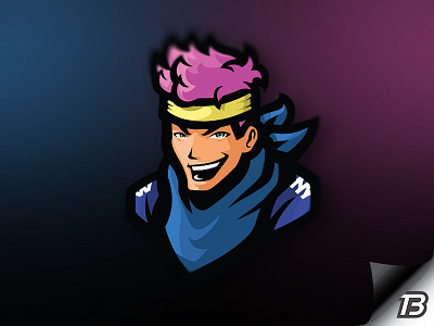 Ninja fortnite illustration logo mascot ninja streamer twitch