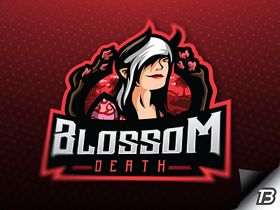 Blossom asia blossom death gaming illustration logo mascot orient red