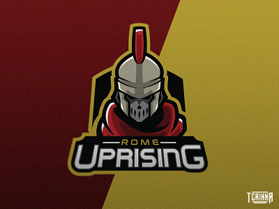 Rome Uprising army branding esport gaming logo mascot rome soldier war
