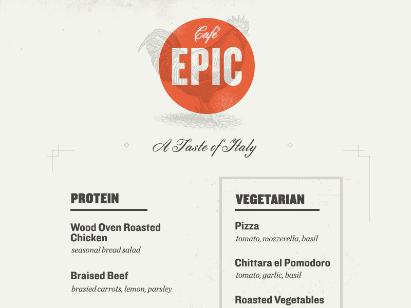 Café Epic Menu by Kerry Nehil on Dribbble