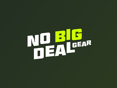 No Big Deal Gear Logotype branding color study logo logotype startup type typography