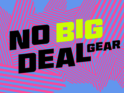 No Big Deal Gear Pattern branding flat logo pattern vector