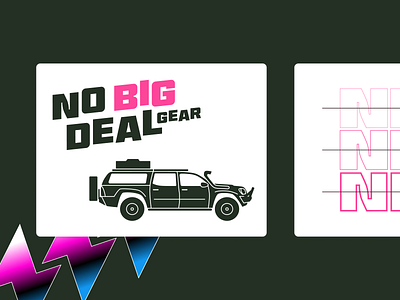 No Big Deal Gear branding clean flat illustra illustration logo