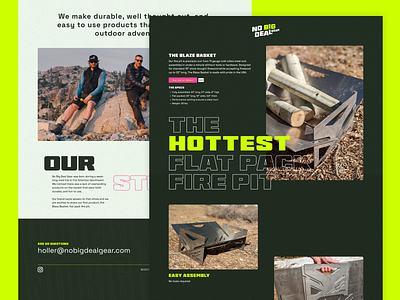 No Big Deal Gear Website branding design home page texture web website