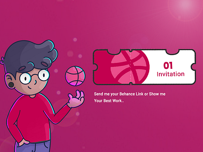 Dribbble Invitation animation app art branding character clean concept design drawing flat graphicdesign icon illustraion ios logo minimal ui ui ux ux website