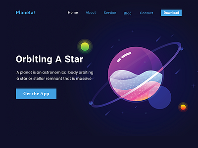 Planeta Planet App Website Concept