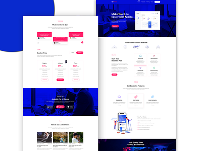 appika landing website concept