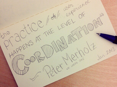 Merholz Quote hand lettering pencil sketchnotes