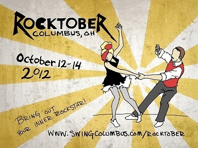 Rocktober 2012 flier flier illustration postcard sketchnote sketchnotes swingcolumbus