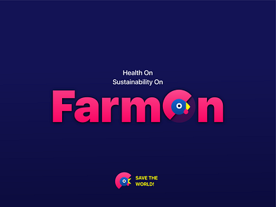 FarmOn Logo app branding brand character chicken cock icon logo punk rooster type