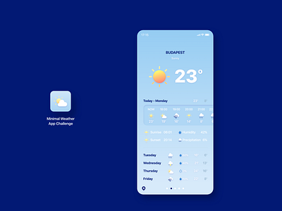 Minimal Weather App Challengeuplabs challenge