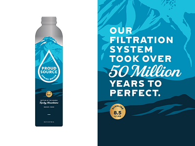 Rocky Mountain Water branding idaho illustration logo mountain packaging typography vector water