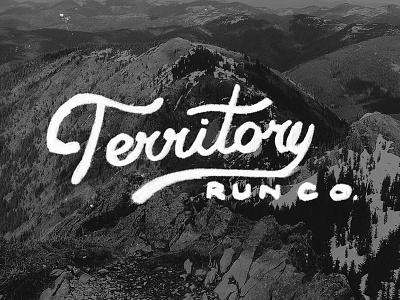 Territory Run Co. lettering mountains portland running sketch typography vintage