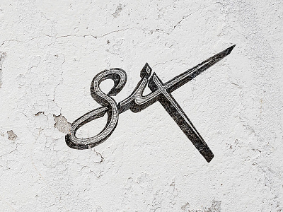 Six 6 illustration lettering number texture typograhy