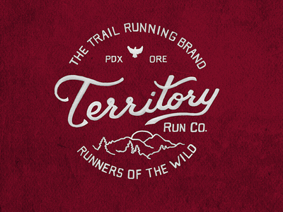 Territory Badge badge lettering oregon running shirt