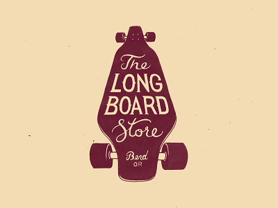 Board Store bend lettering logo longboard oregon skateboard