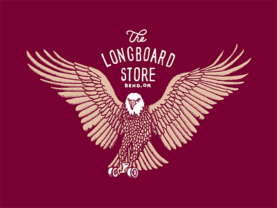 Eagle Filled eagle illustration lettering longboard skateboard typography