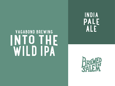 Into The Wild IPA beer branding brewing logo nature oregon typography