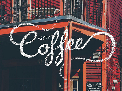 Fresh Coffee coffee lettering louisiana nola stipple typography
