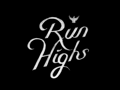 Run Highs Lockup eagle lettering running texture typography