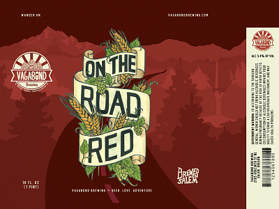 On The Road Can beer branding brewing illustration logo nature oregon typography